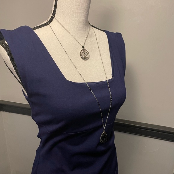 EXPRESS Navy Blue Dress 8 - Picture 2 of 4